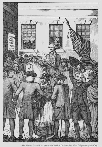 The Manner in Which the American Colonists Declared Themselves Independent of the King by American School